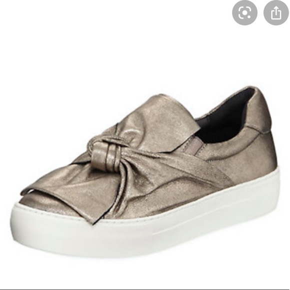 J. Slides Metallic bow sneakers